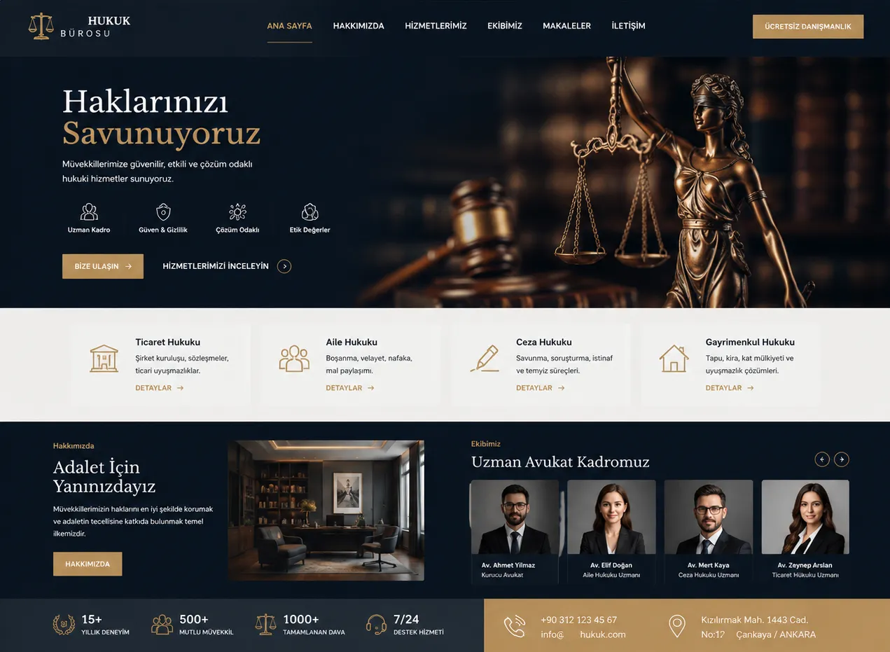 Hukuk Bürosu Şablonu