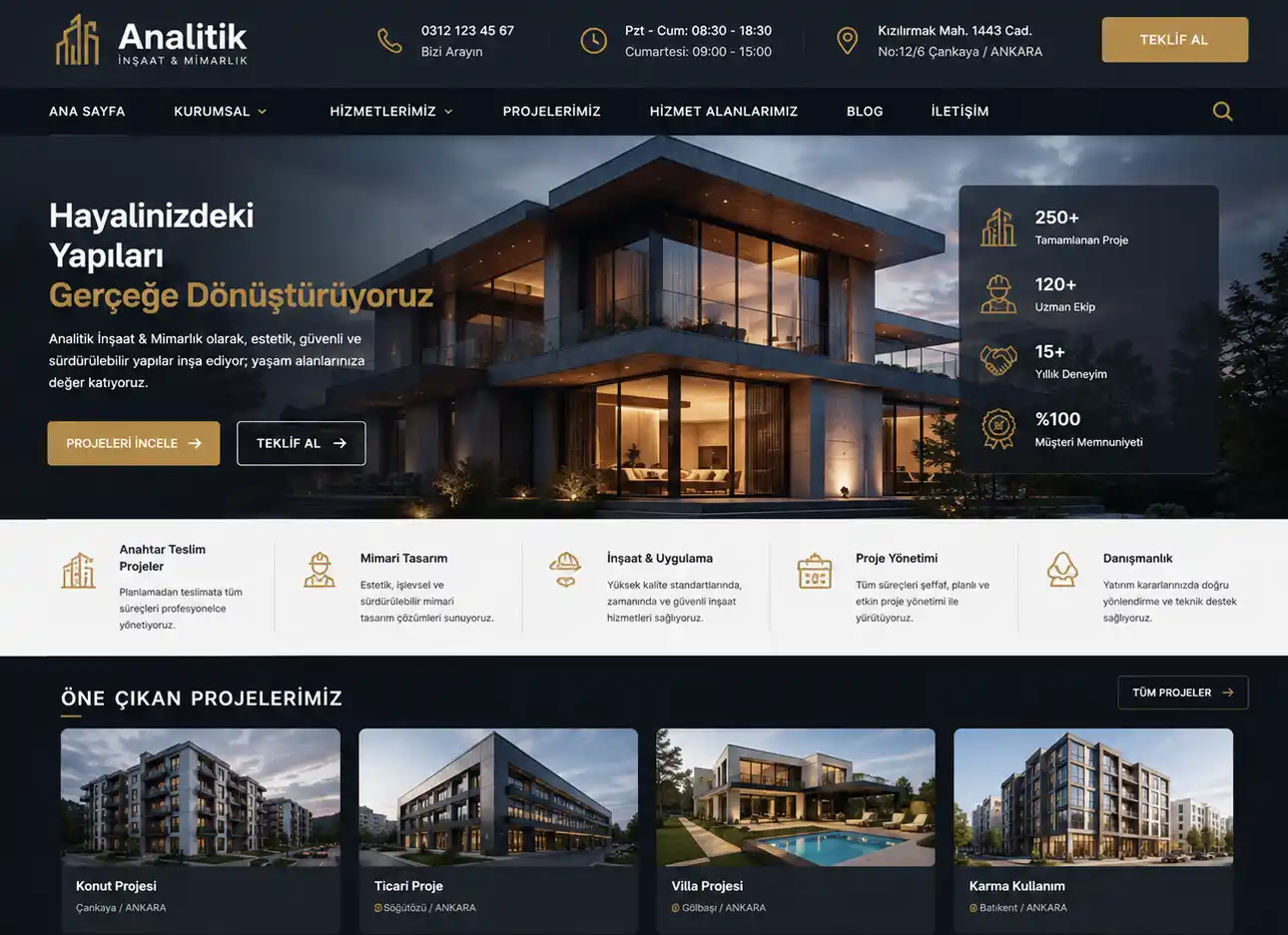 İnşaat & Mimarlık Şablonu